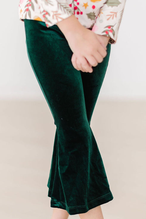 hunter-green-velvet-bells Mila &  Rose - Sophia's Style--2T--3